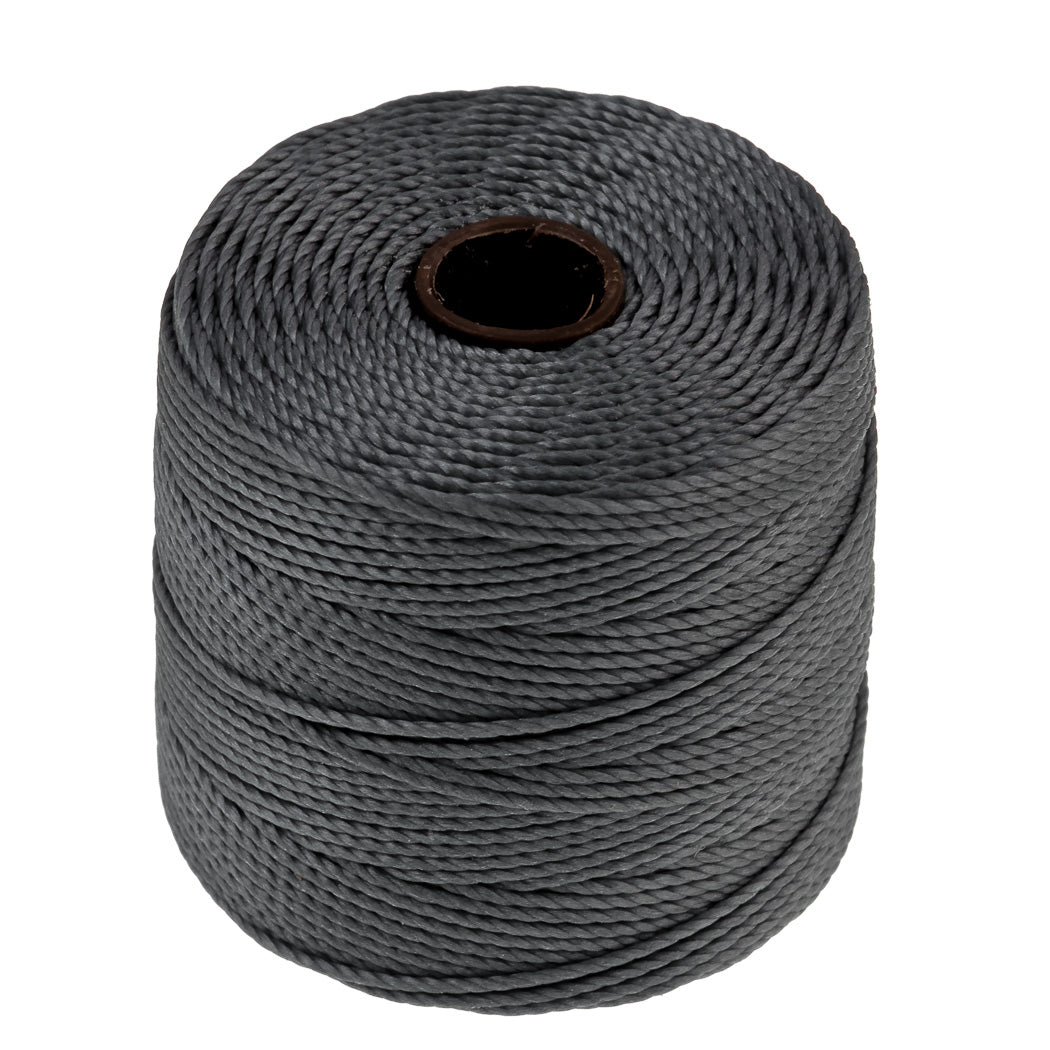 Grey S-Lon Bead Cord 77 Yard Spool .5mm TEX 210