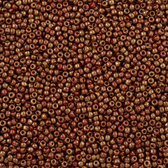 50g Toho Round Seed Bead 6/0 Gilded Marble Red (1708)