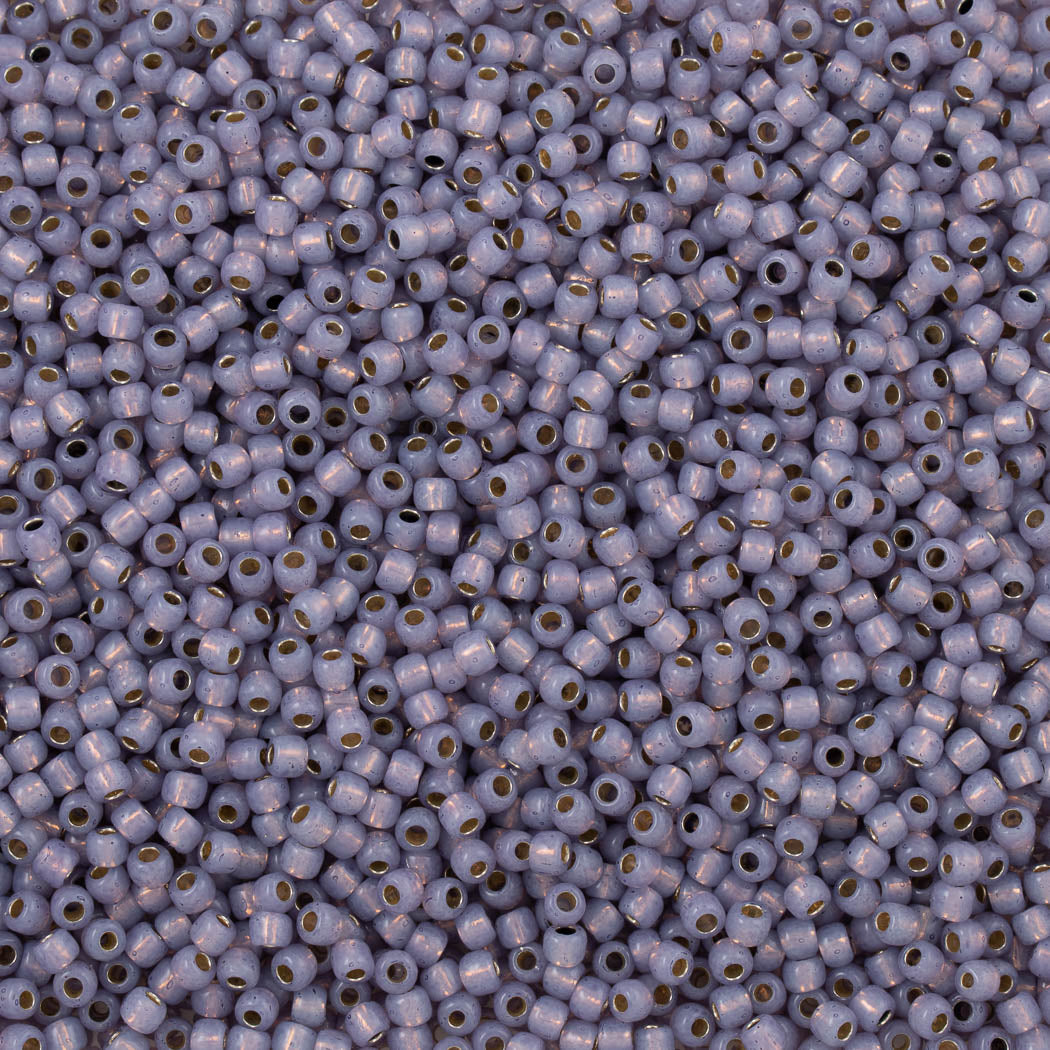 50g Toho Round Seed Bead 6/0 PermaFinish Translucent Silver Lined Alexandrite (2122PF)