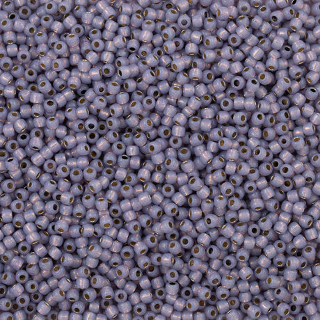 50g Toho Round Seed Bead 6/0 PermaFinish Translucent Silver Lined Alexandrite (2122PF)