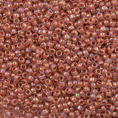50g Toho Round Seed Bead 8/0 Inside Color Crystal Light Mauve Lined AB (1847)