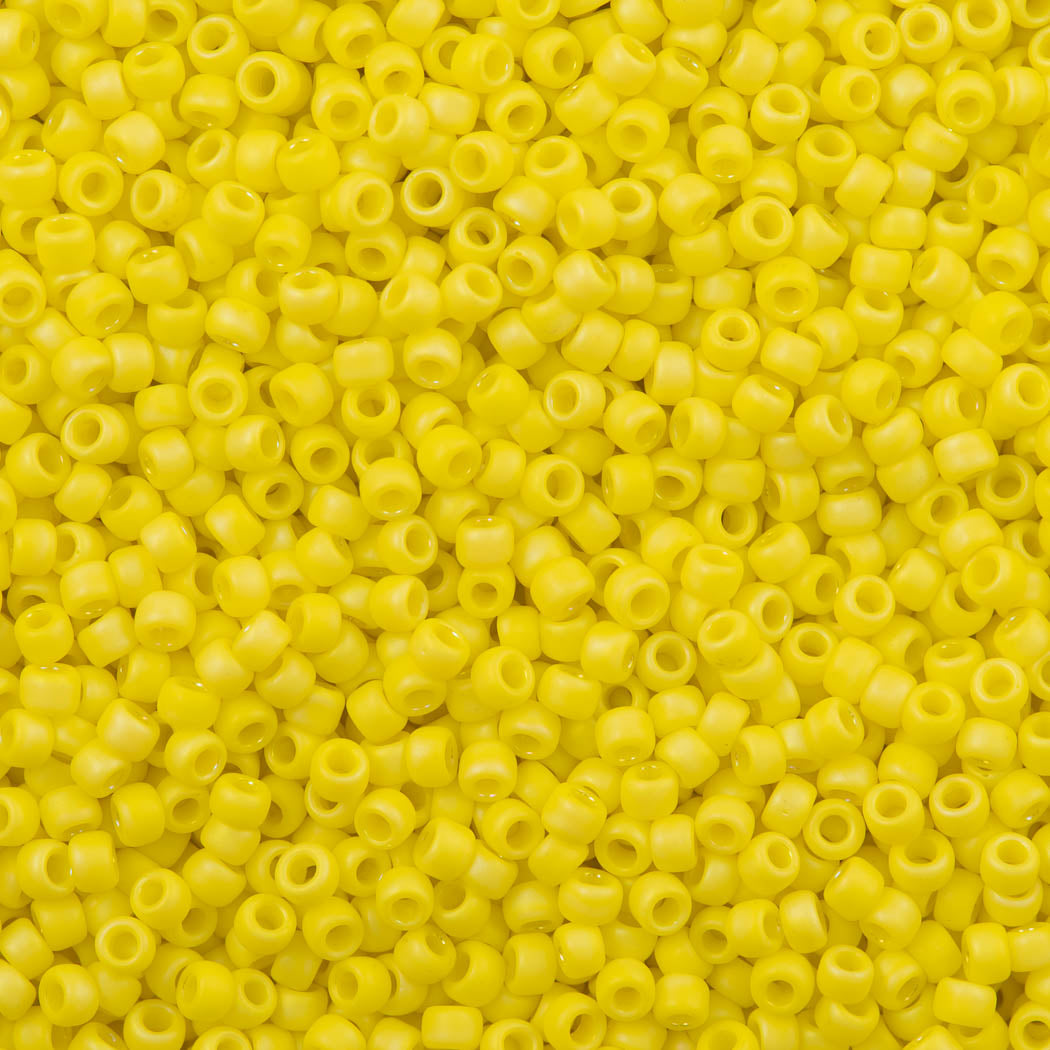 50g Toho Round Seed Bead 8/0 Opaque Matte Dandelion AB (402F)