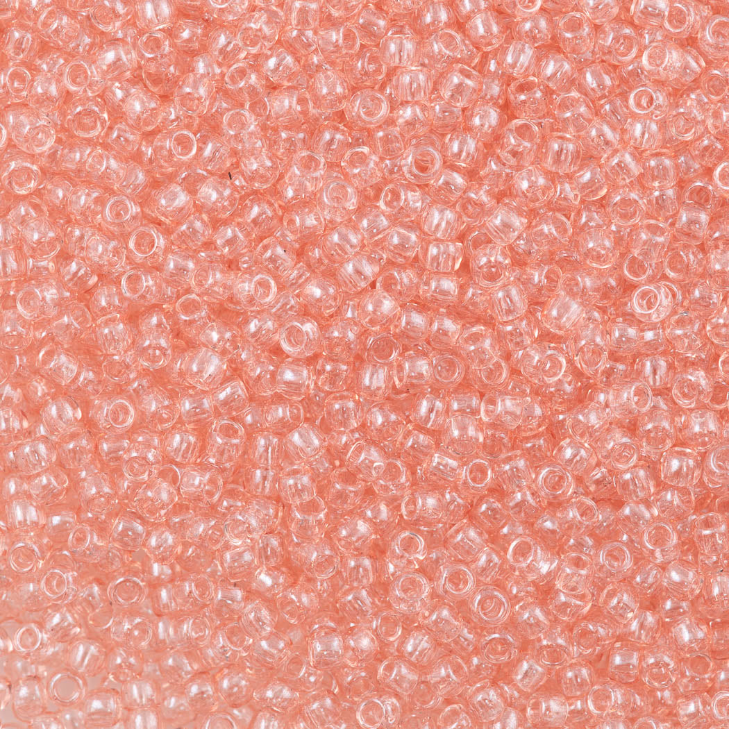 50g Toho Round Seed Bead 8/0 Transparent Light Rosaline (630)