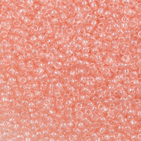 50g Toho Round Seed Bead 8/0 Transparent Light Rosaline (630)