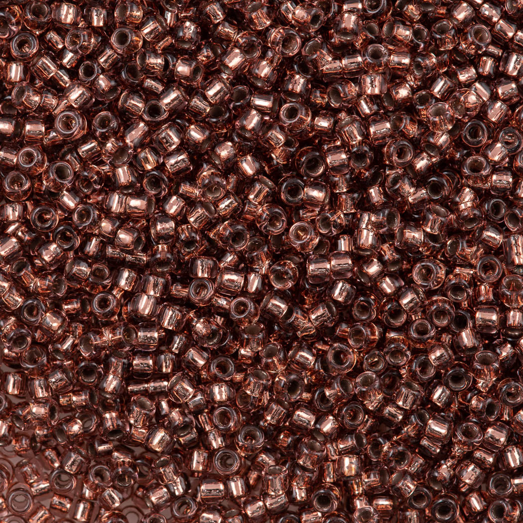 50g Toho Round Seed Bead 8/0 Copper Lined Light Amethyst (746)