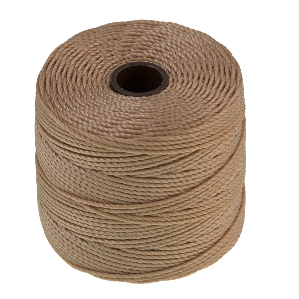 Light Brown S-Lon Bead Cord 77 Yard Spool .5mm TEX 210