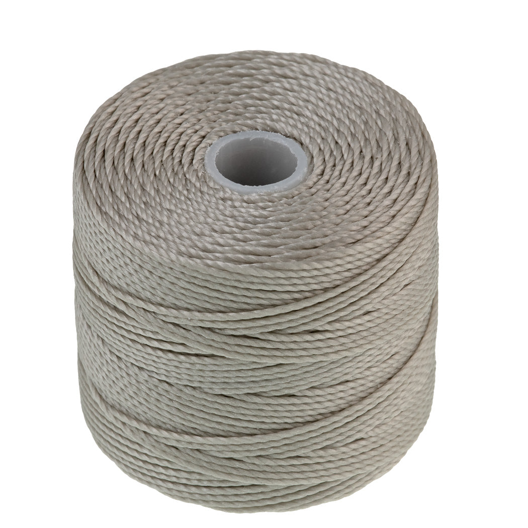 Light Grey S-Lon Bead Cord 77 Yard Spool .5mm TEX 210