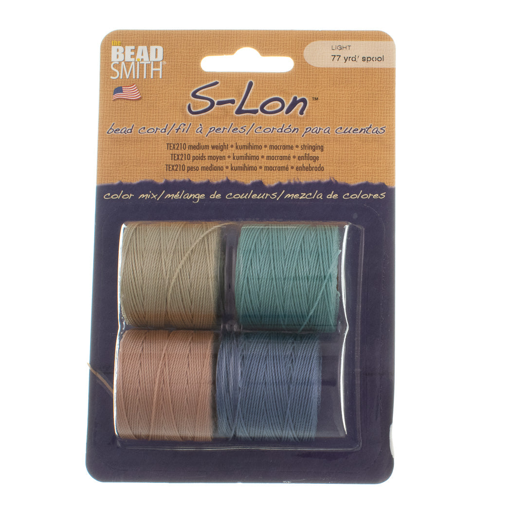 Lights 4pc Mix S-Lon Bead Cord Mix 77 Yard Spool .5mm TEX 210