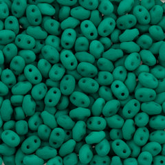 MiniDuo 2x4mm Two Hole Beads Neon Emerald 8g Tube (25128)