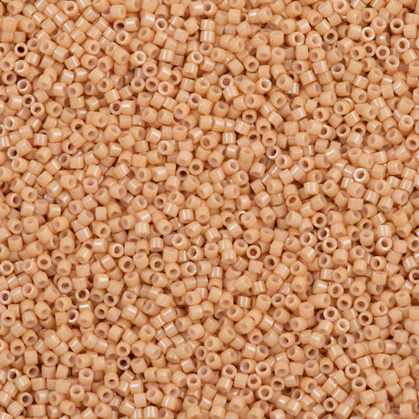 Miyuki Delica Seed Bead 11/0 Opaque Tan 2-inch Tube DB208