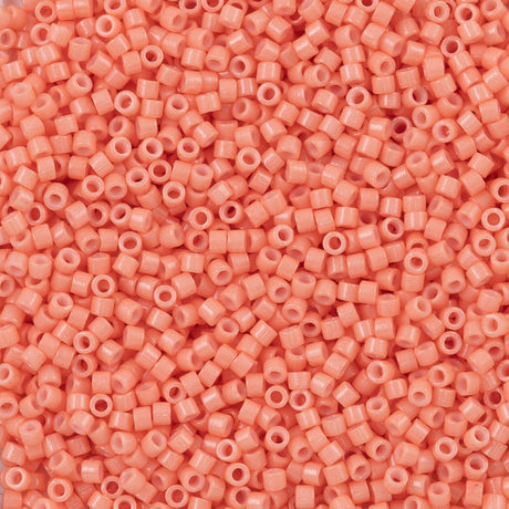Miyuki Delica Seed Bead 11/0 Duracoat Dyed Opaque Dark Salmon 2-inch Tube DB2112