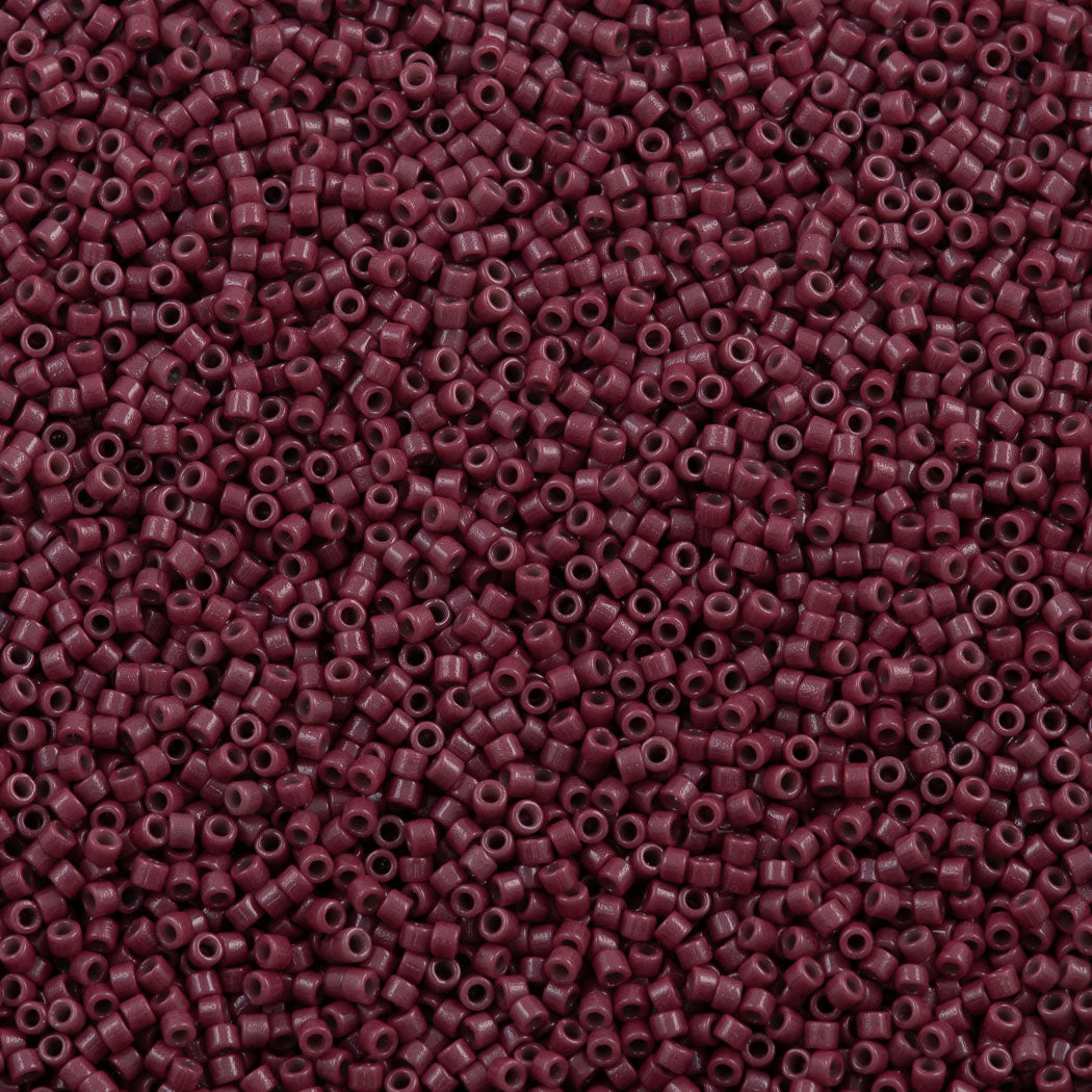 25g Miyuki Delica Seed Bead 11/0 Duracoat Opaque Grape Purple DB2355