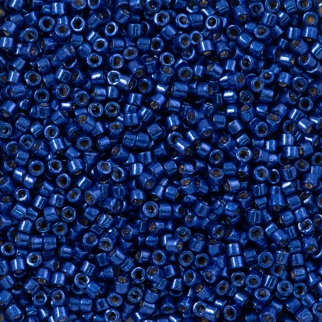 25g Miyuki Delica Seed Bead 11/0 Duracoat Galvanized Navy DB2511