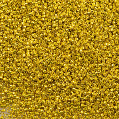Miyuki Delica Seed Bead 11/0 Galvanized Dark Yellow 2-inch Tube DB424