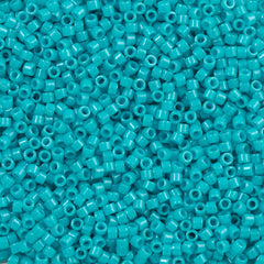 Miyuki Delica Seed Bead 11/0 Opaque Dyed Turquoise 2-inch Tube DB658
