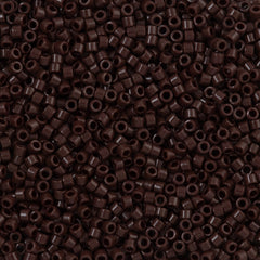Miyuki Delica Seed Bead 11/0 Opaque Dark Brown 2-inch Tube DB734