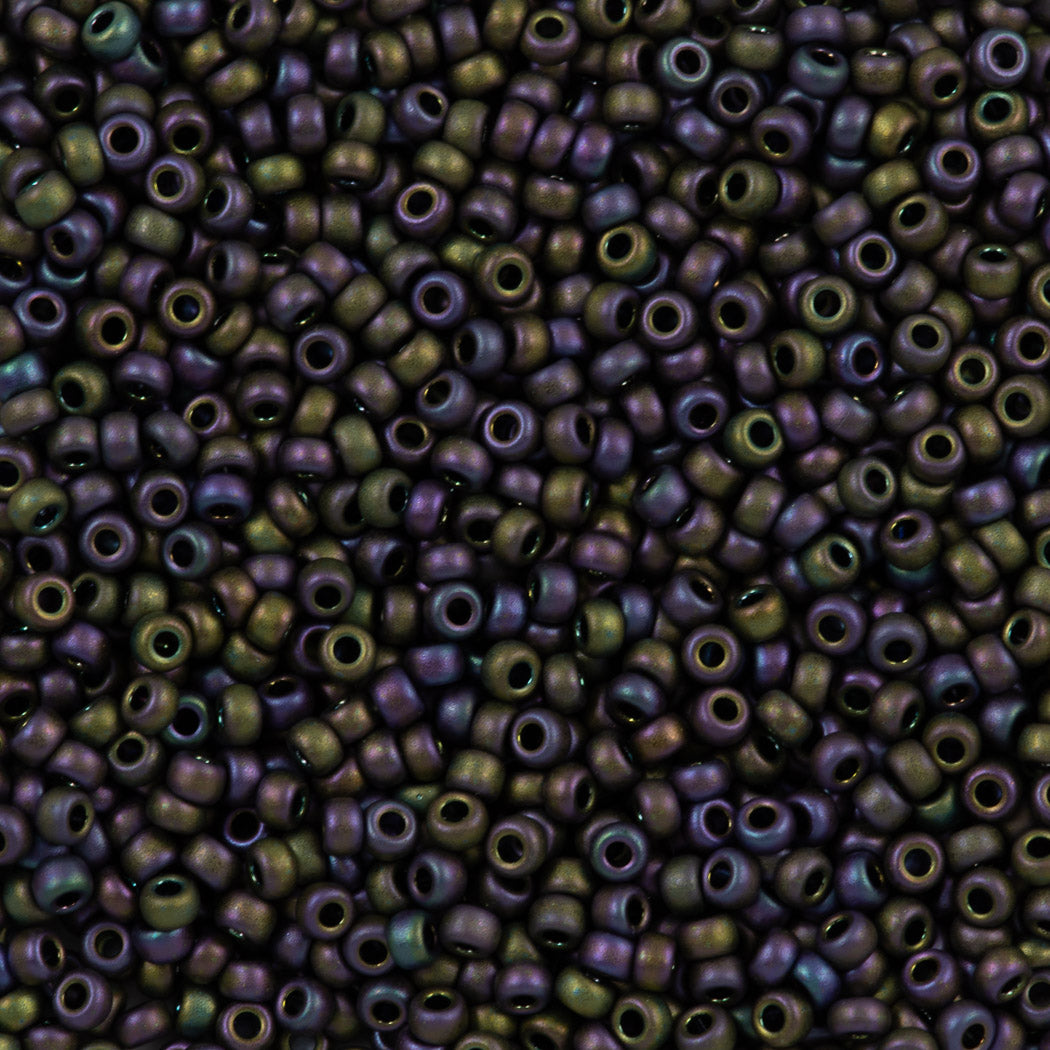 Miyuki Round Seed Bead 11/0 Matte Metallic Eggplant (2019)