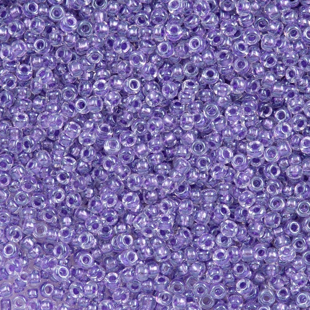 50g Miyuki Round Seed Bead 11/0 Inside Color Lined Purple (2607)
