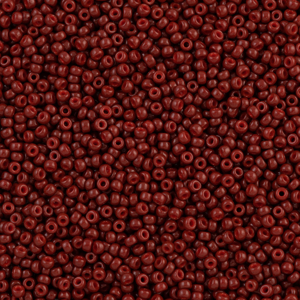 50g Miyuki Round Seed Bead 11/0 Duracoat Dyed Opaque Maroon (4470)