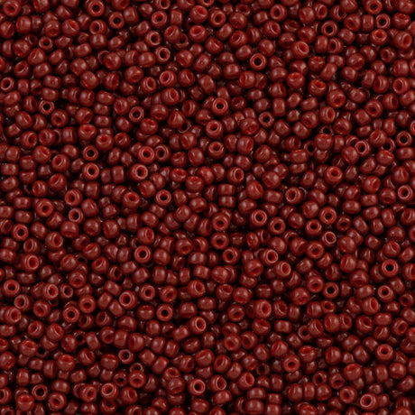 50g Miyuki Round Seed Bead 11/0 Duracoat Dyed Opaque Maroon (4470)