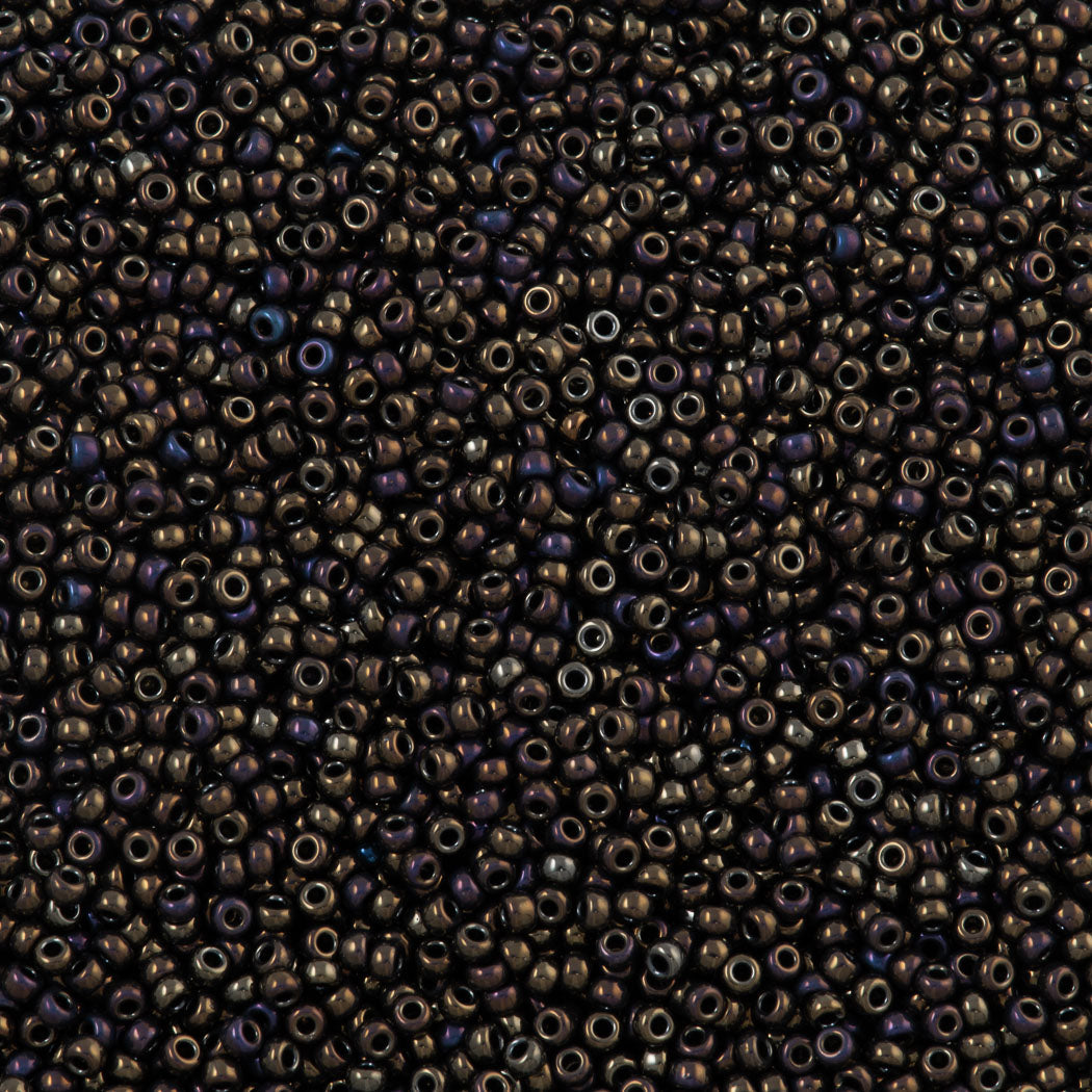 50g Miyuki Round Seed Bead 11/0 Metallic Brown Iris (458)