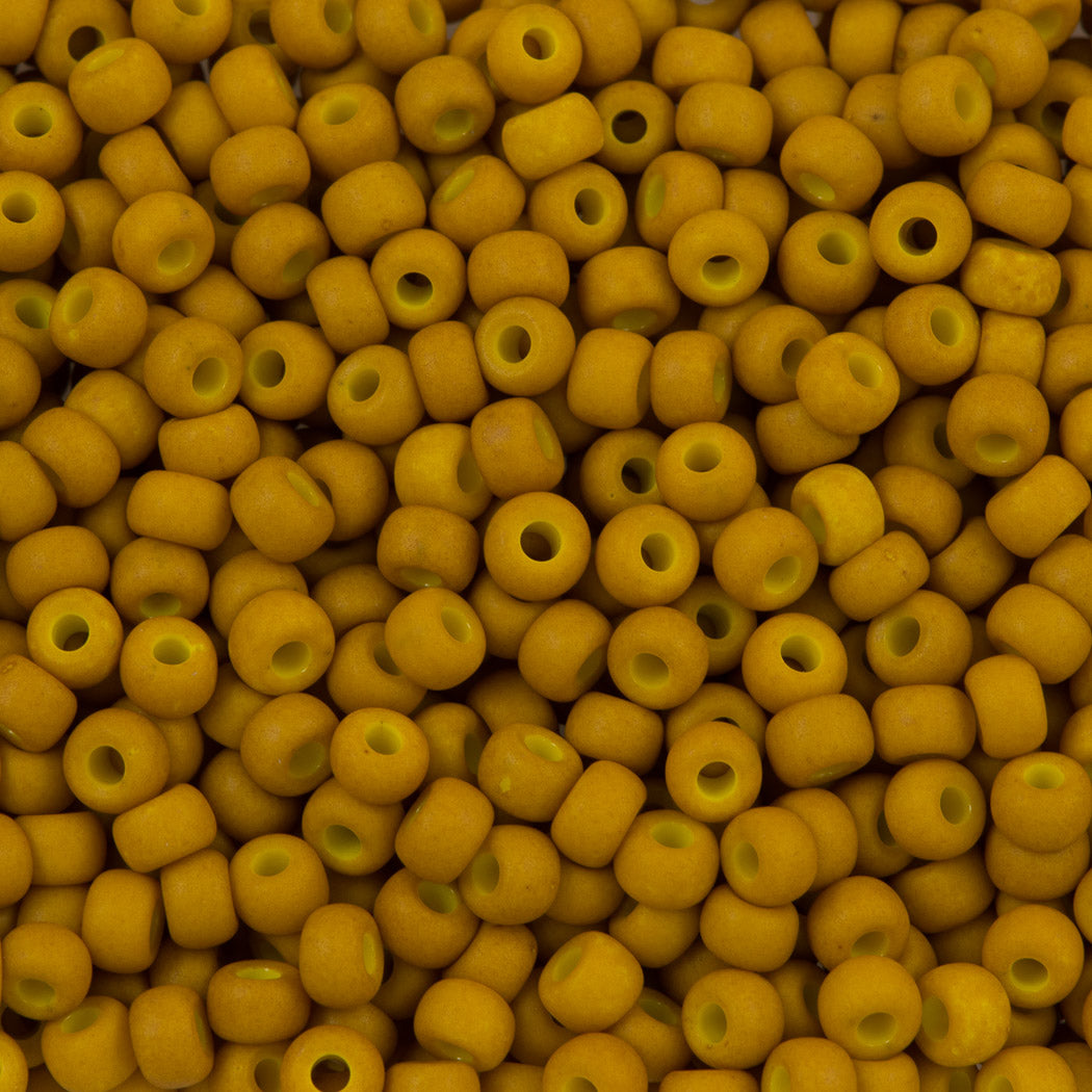 Miyuki Round Seed Bead 11/0 Matte Opaque Mustard (1233)