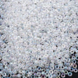 50g Miyuki Round Seed Bead 11/0 Semi Matte Transparent Crystal AB (131SFR)