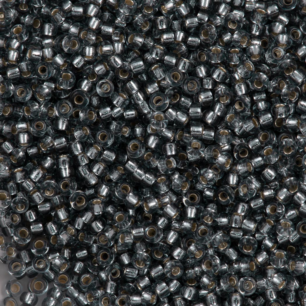 Miyuki Round Seed Bead 11/0 Silver Lined Light Grey (21L)
