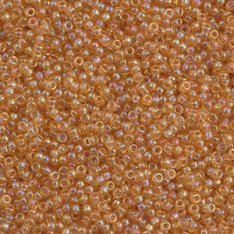 Miyuki Round Seed Bead 11/0 Transparent Light Amber AB (251)