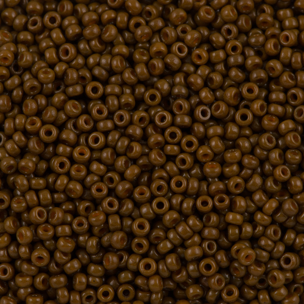 Miyuki Round Seed Bead 11/0 Duracoat Dyed Opaque Cognac (4492)