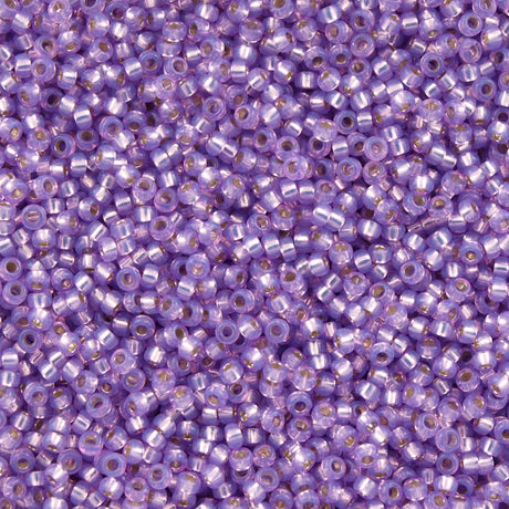 Miyuki Round Seed Bead 11/0 Ceylon Silver Lined Dyed Violet (574)
