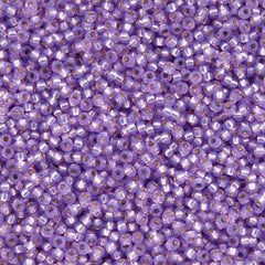 Miyuki Round Seed Bead 11/0 Ceylon Silver Lined Dyed Violet 22g Tube (574)