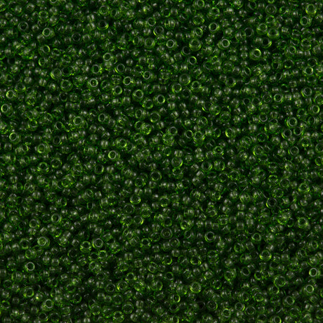Miyuki Round Seed Bead 11/0 Transparent Olive Green (158)