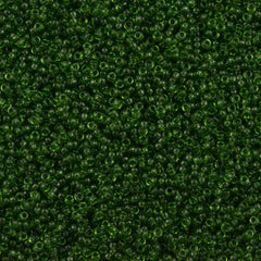 Miyuki Round Seed Bead 11/0 Transparent Olive Green 22g Tube (158)