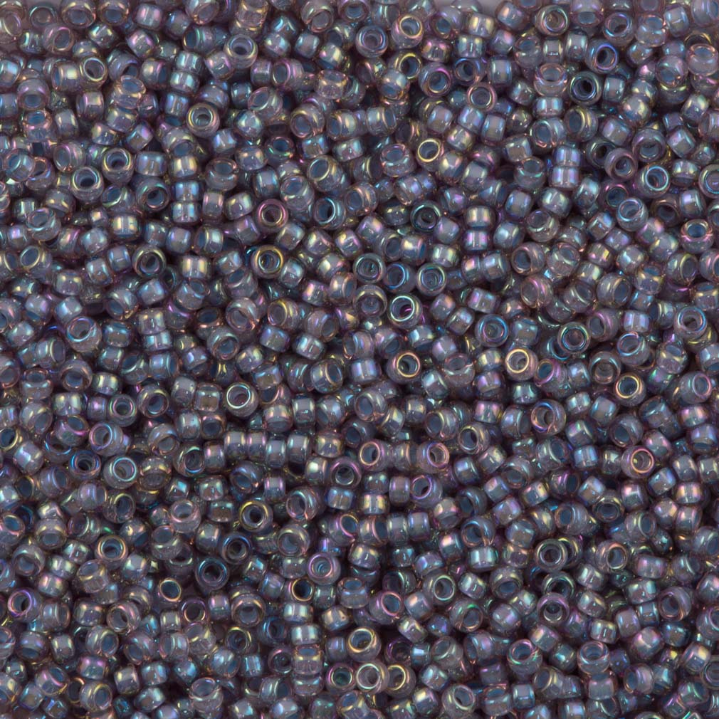 Miyuki Round Seed Bead 15/0 Aqua Lined Amethyst AB (360)
