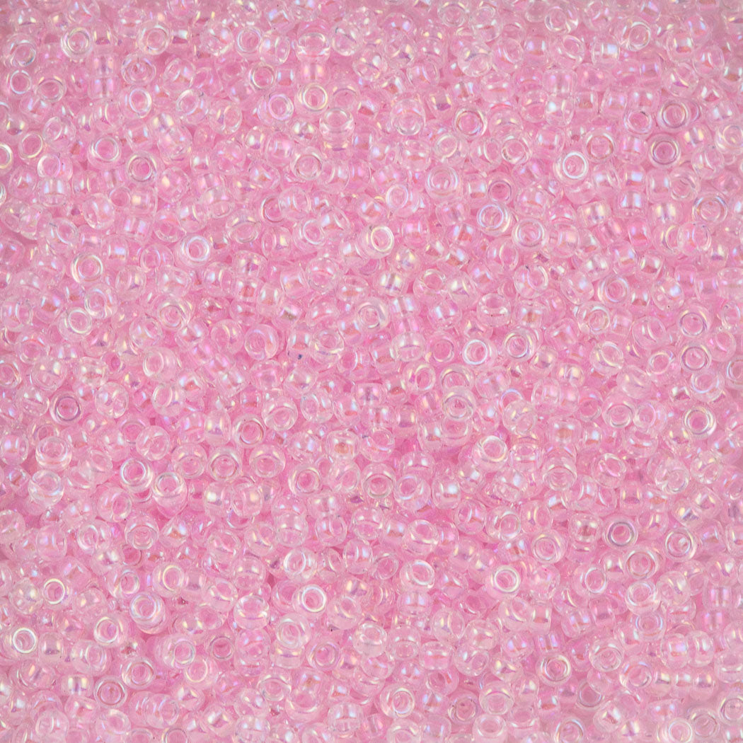 Miyuki Round Seed Bead 15/0 Transparent Pink AB (266)