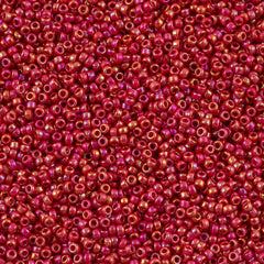 Miyuki Round Seed Bead 15/0 Opaque Red AB 2-inch Tube (476)