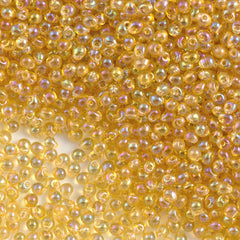 Miyuki Drop Fringe Seed Bead Transparent Light Amber AB 24g Tube (251)
