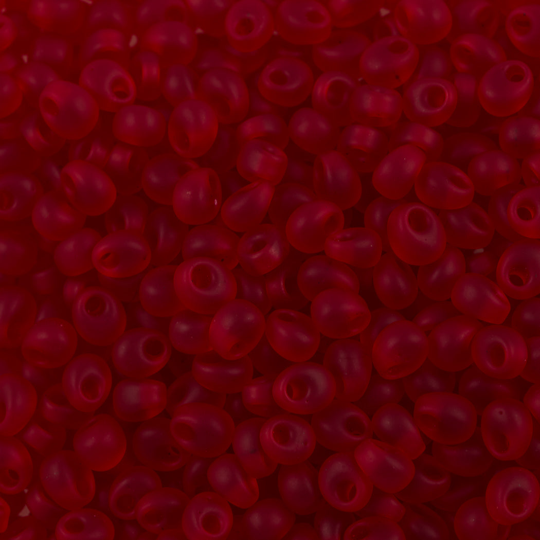 Miyuki 4mm Magatama Seed Bead Matte Ruby 10g (141F)