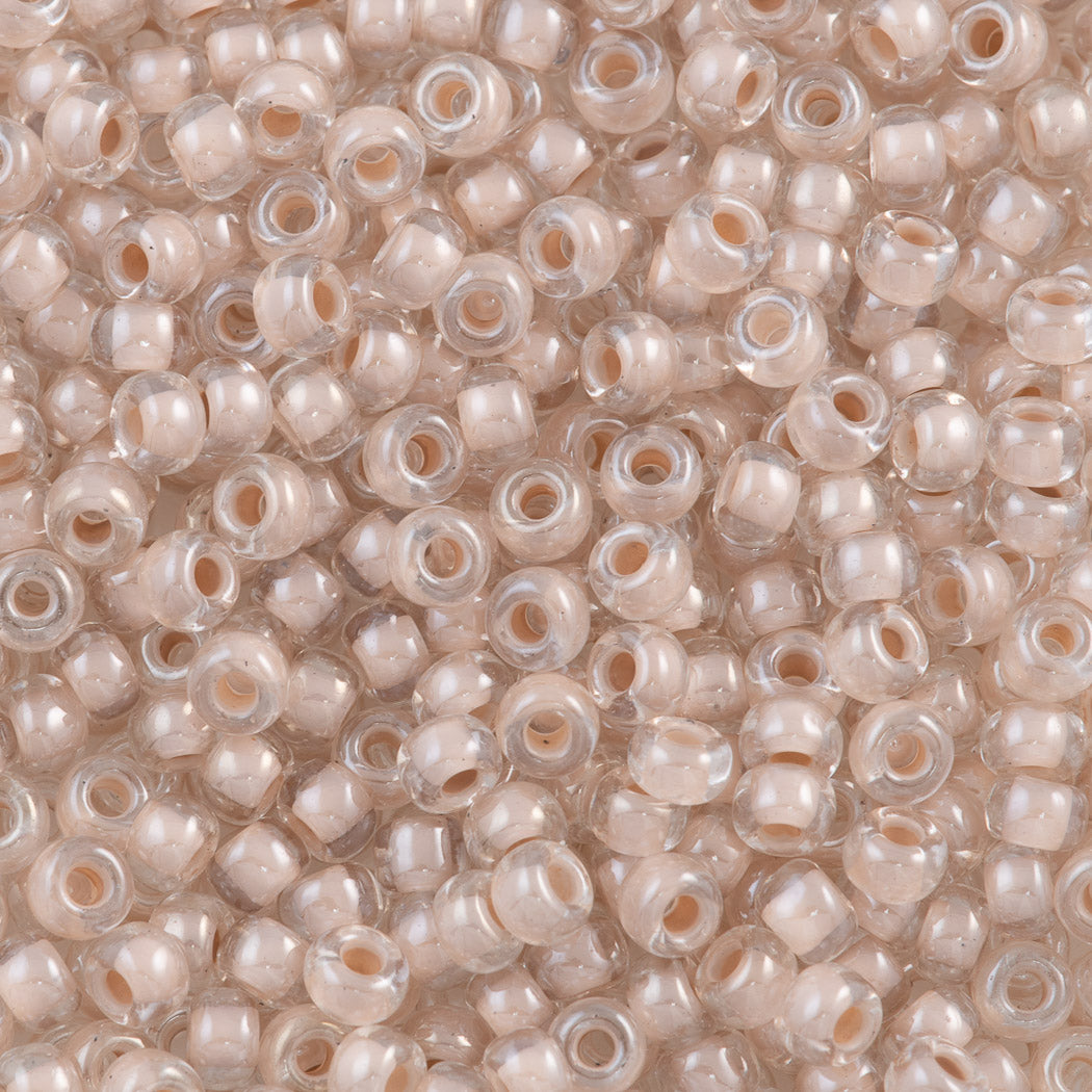 Miyuki Round Seed Bead 6/0 Inside Color Lined Light Mocha (215)