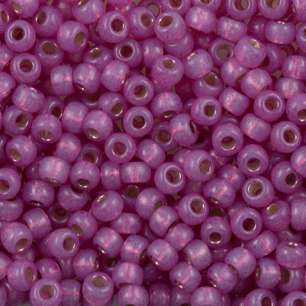 Miyuki Round Seed Bead 6/0 Duracoat Silver Lined Dyed Lilac (4246)