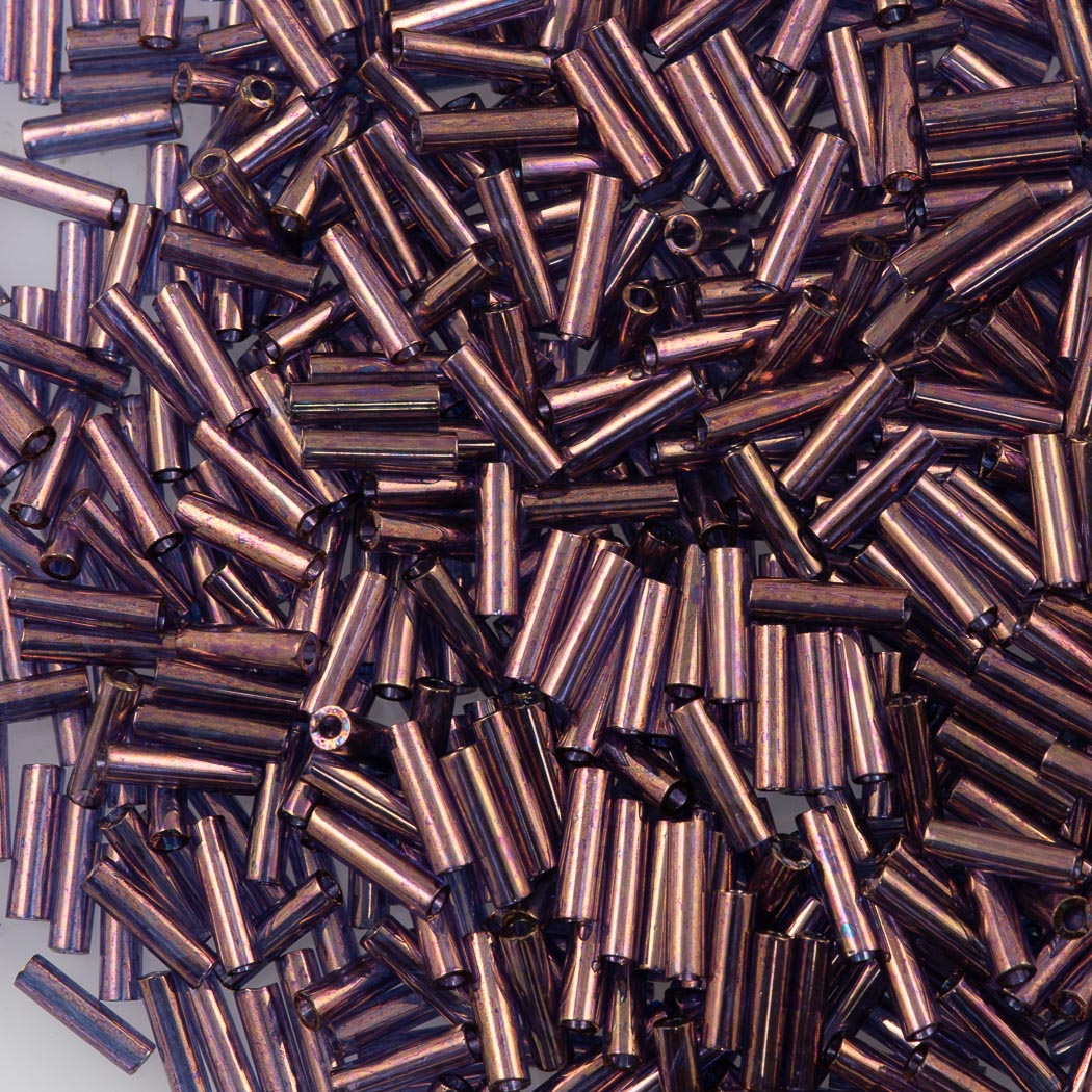 Miyuki 6mm Bugle Bead Violet Gold Luster (1884)