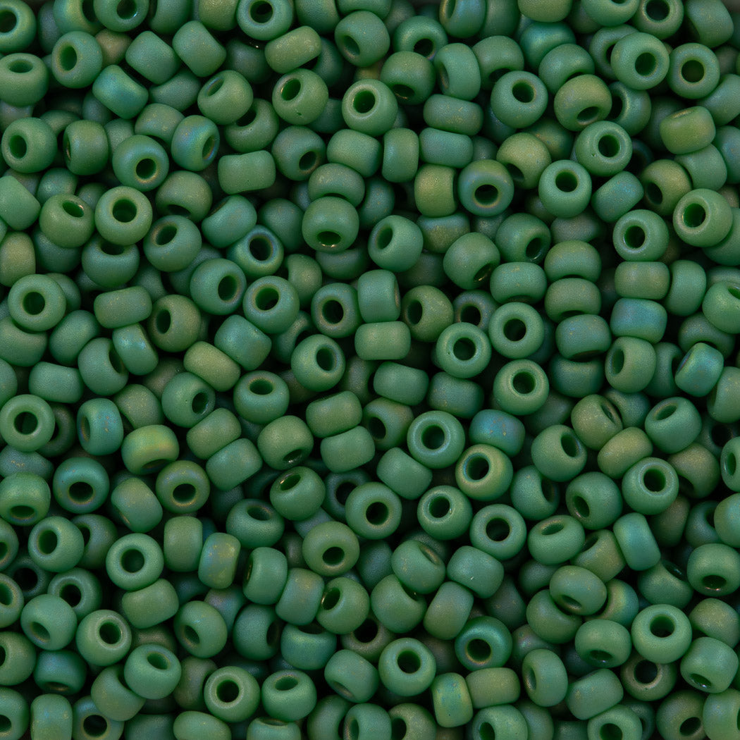 Miyuki Round Seed Bead 8/0 Opaque Jade AB (411FR)