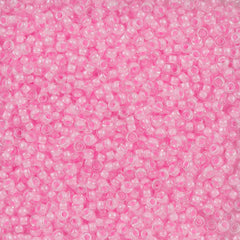 Miyuki Round Seed Bead 8/0 Inside Color Lined Pink 22g Tube (207)