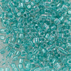 Miyuki Triangle Seed Bead 8/0 Inside Color Lined Sparkle Aqua Green 23g Tube (1528)