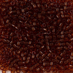 Miyuki Delica Seed Bead 10/0 Transparent Dark Amber 7g Tube DBM709
