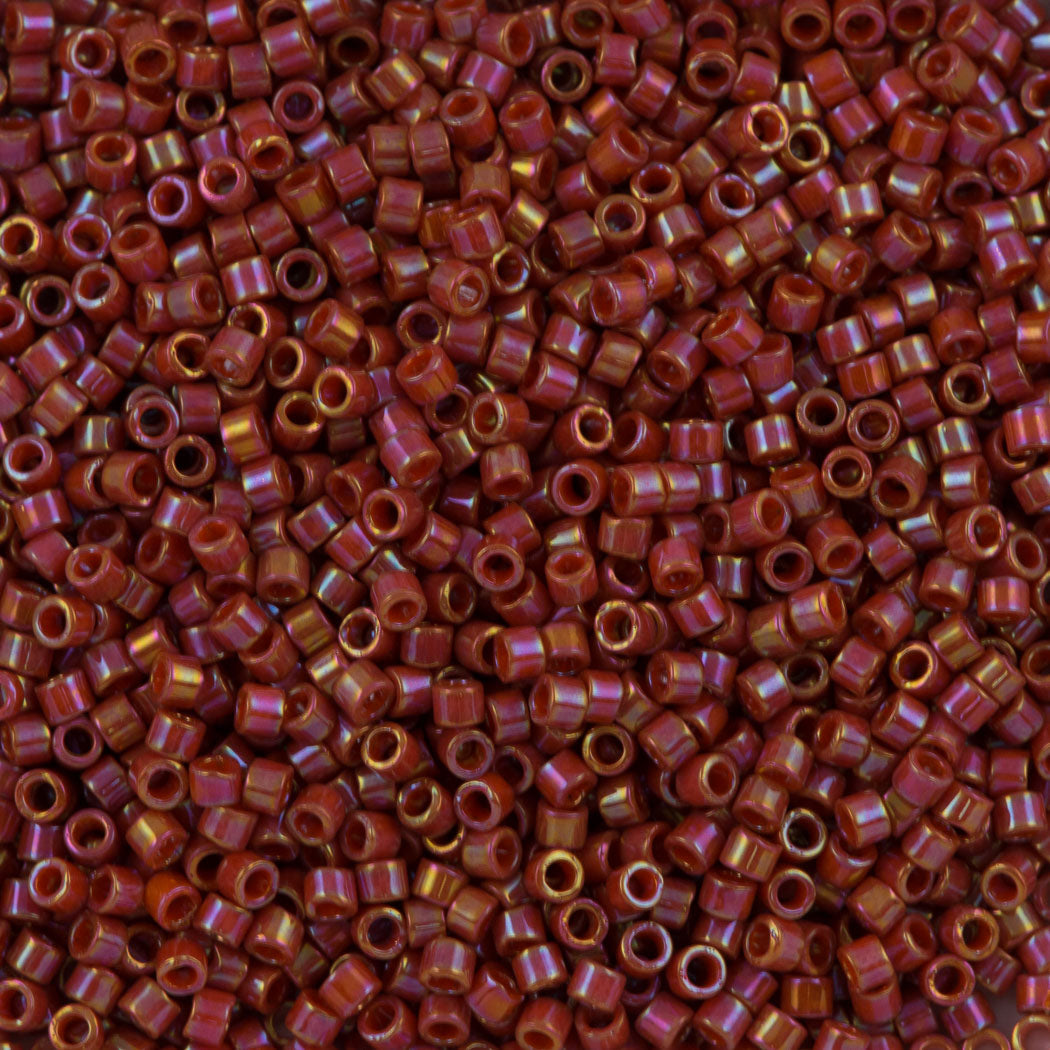 25g Miyuki Delica Seed Bead 11/0 Opaque Glazed Jujube AB DB2275