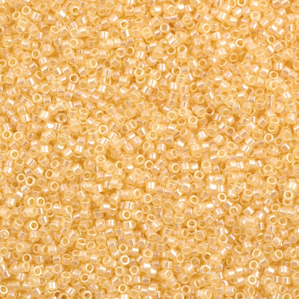 Miyuki Delica Seed Bead 11/0 Crystal Glazed Luster Champagne 2-inch Tube DB1478