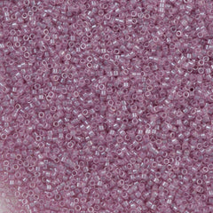 Miyuki Delica Seed Bead 11/0 Blushing Rose Crystal Glazed Luster 2-inch Tube DB1473
