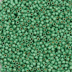 Miyuki Delica Seed Bead 11/0 Duracoat Galvanized Matte Dark Mint Green 2-inch Tube DB1844F